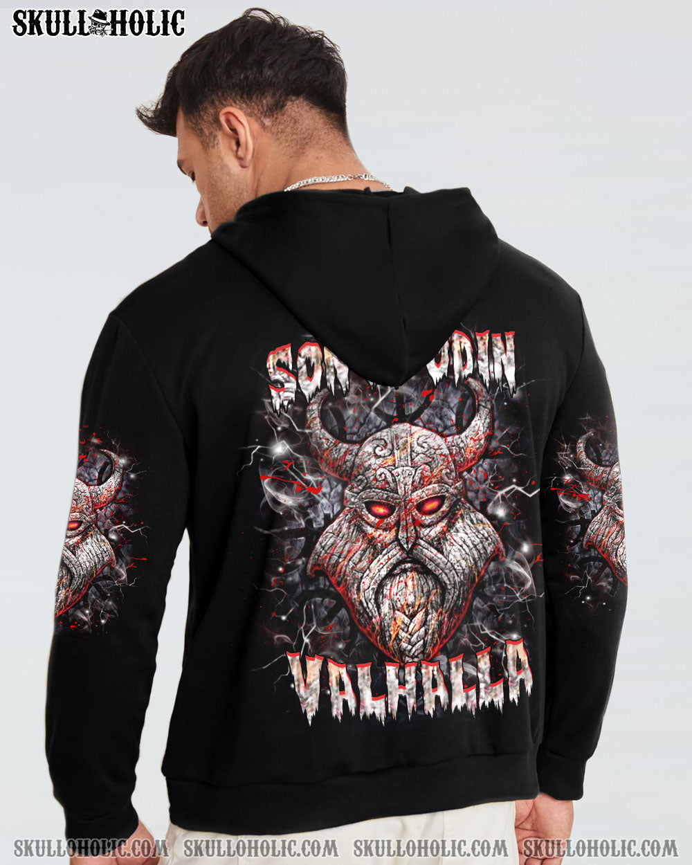BLISSCORNERS SON OF ODIN VALHALLA VIKING SKULL ALL OVER PRINT