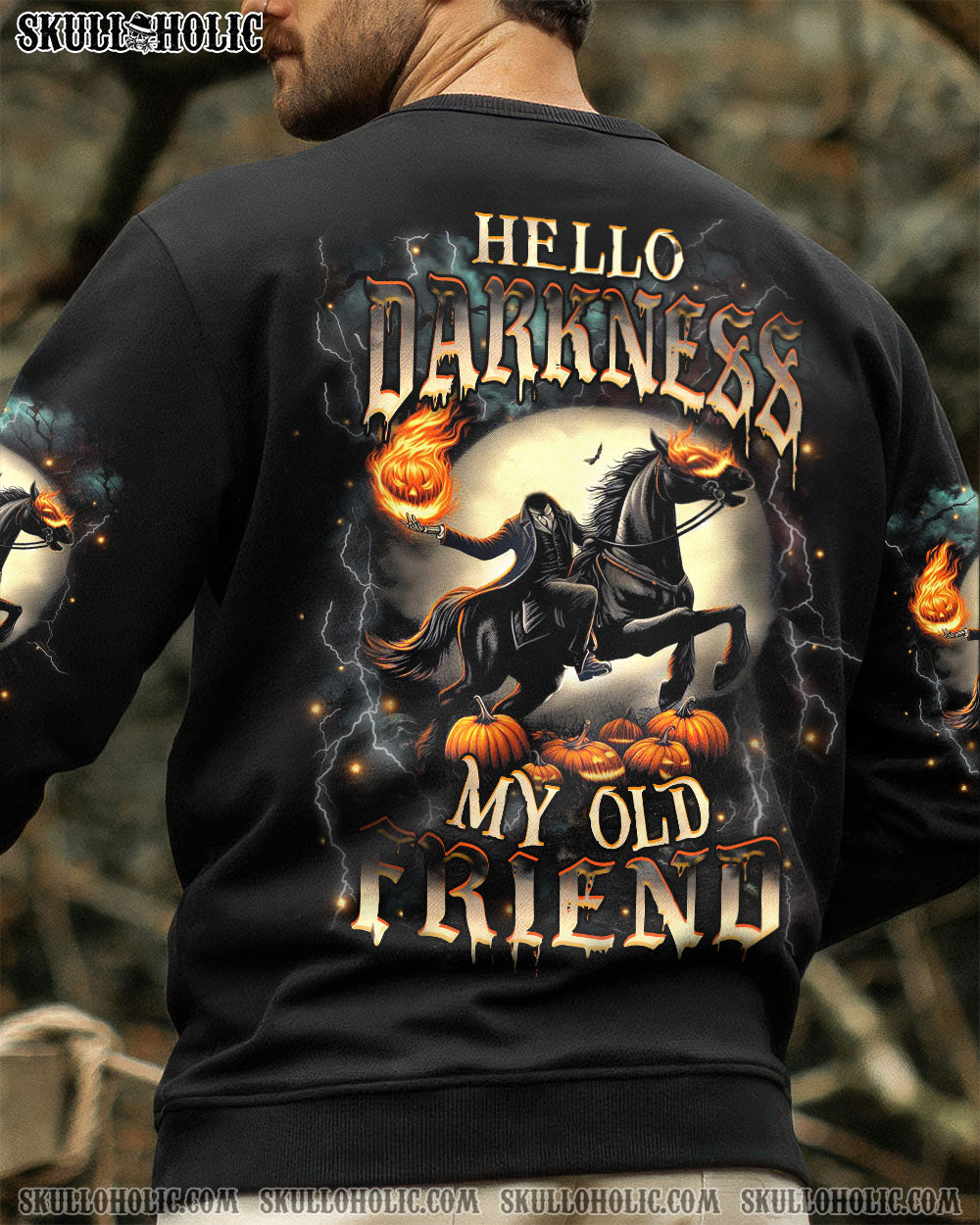 BLISSCORNERS HELLO DARKNESS MY OLD FRIEND HALLOWEEN ALL OVER PRINT