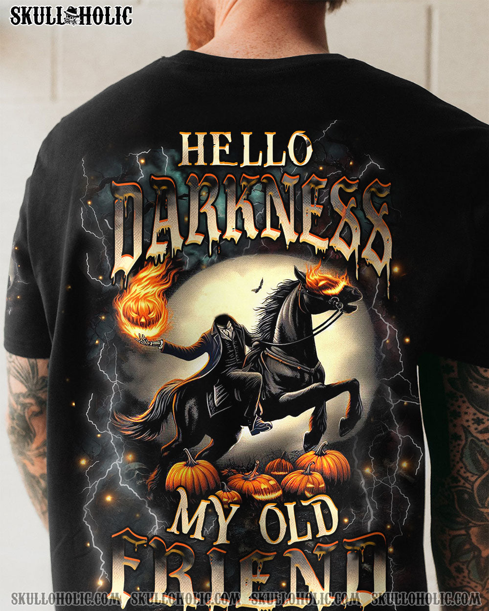 BLISSCORNERS HELLO DARKNESS MY OLD FRIEND HALLOWEEN ALL OVER PRINT