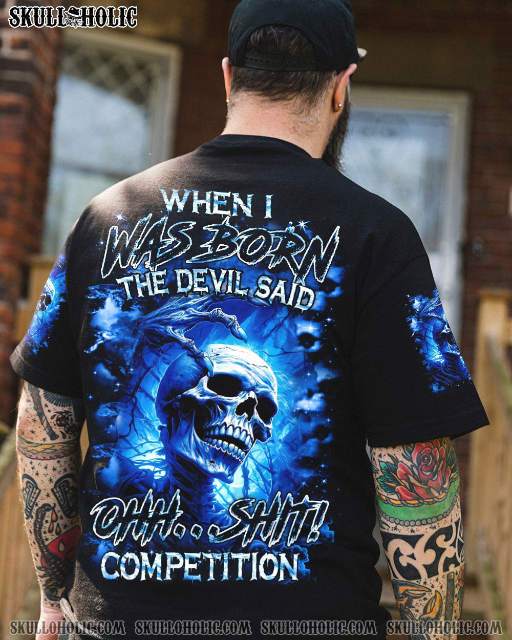 BLISSCORNERS WHEN I WAS BORN SKULL ALL OVER PRINT