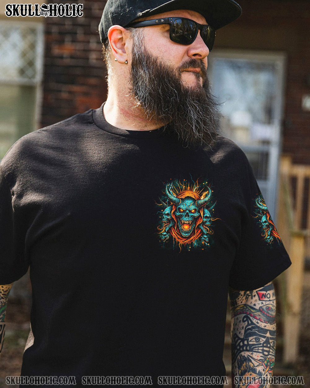 BLISSCORNERS YOUR DEMONS HIDE UNDER YOUR BED SKULL ALL OVER PRINT