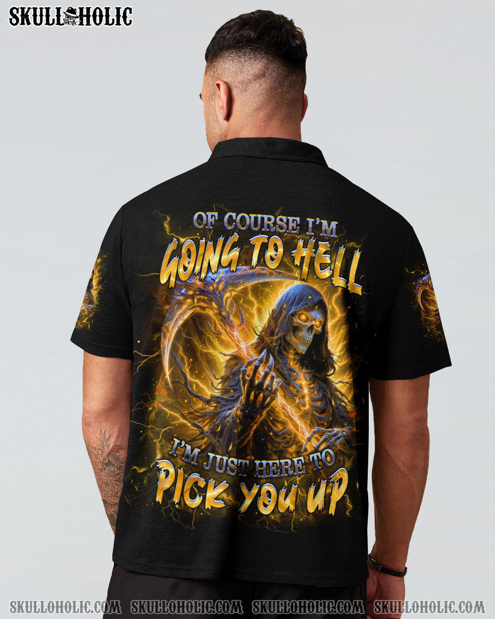 BLISSCORNERS OF COURSE I'M GOING TO HELL SKULL ALL OVER PRINT