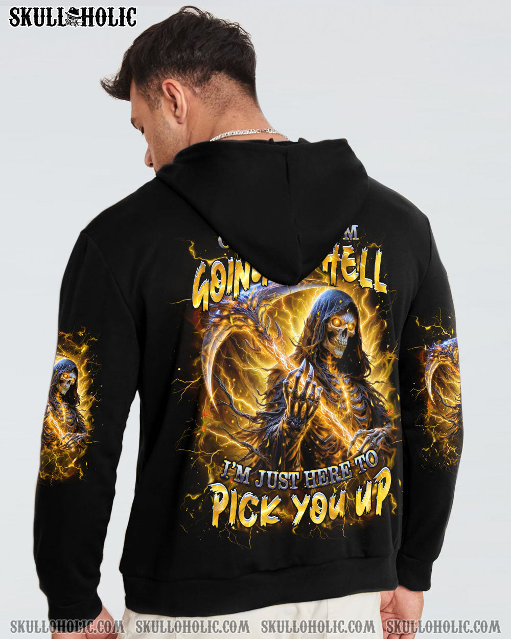 BLISSCORNERS OF COURSE I'M GOING TO HELL SKULL ALL OVER PRINT