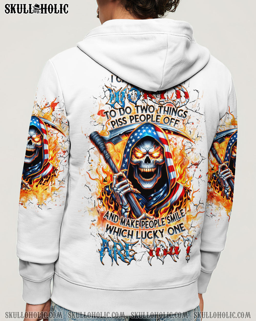 BLISSCORNERS WHICH LUCKY ONE ARE YOU SKULL ALL OVER PRINT