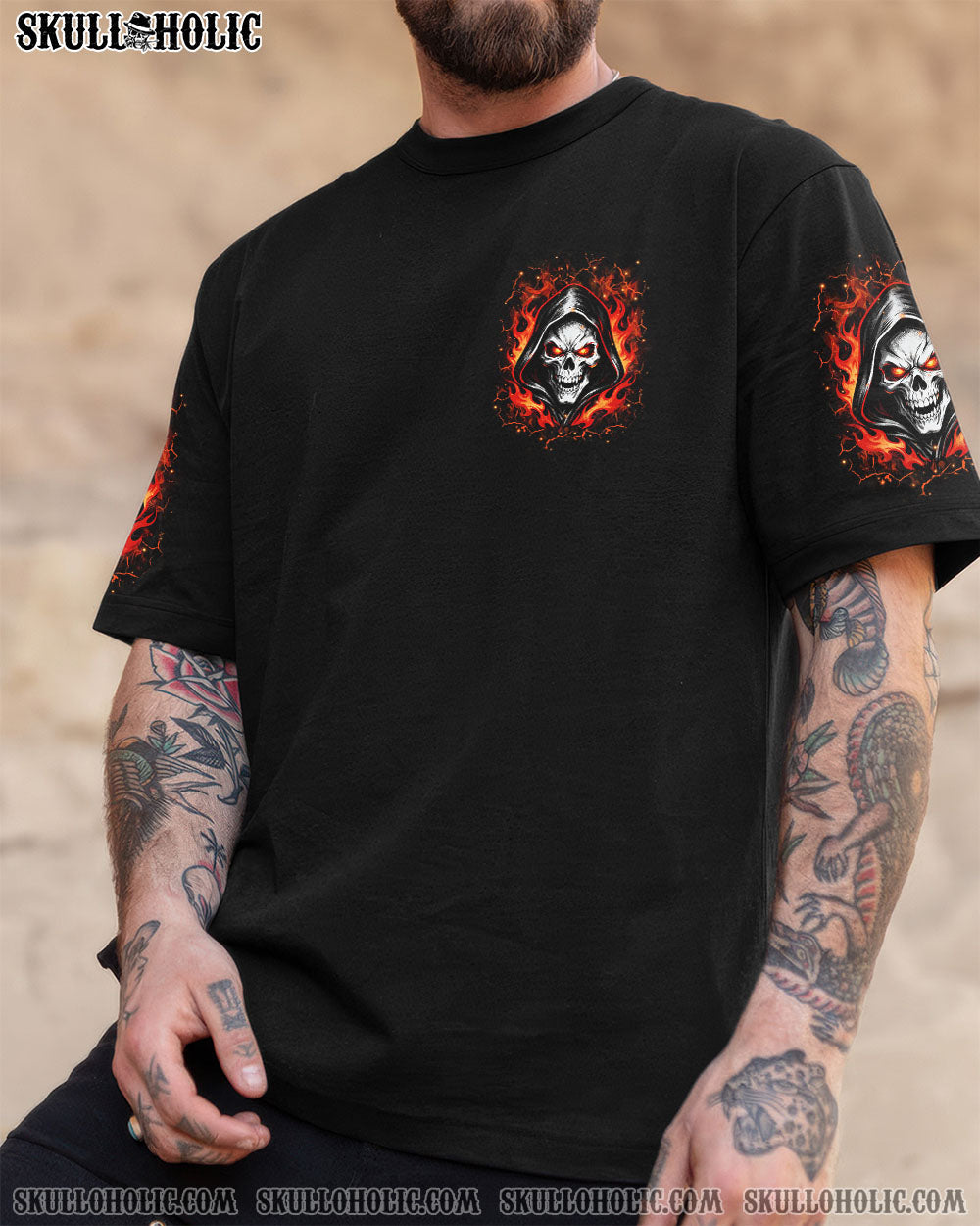 BLISSCORNERS I AM WHO I AM SKULL REAPER ALL OVER PRINT