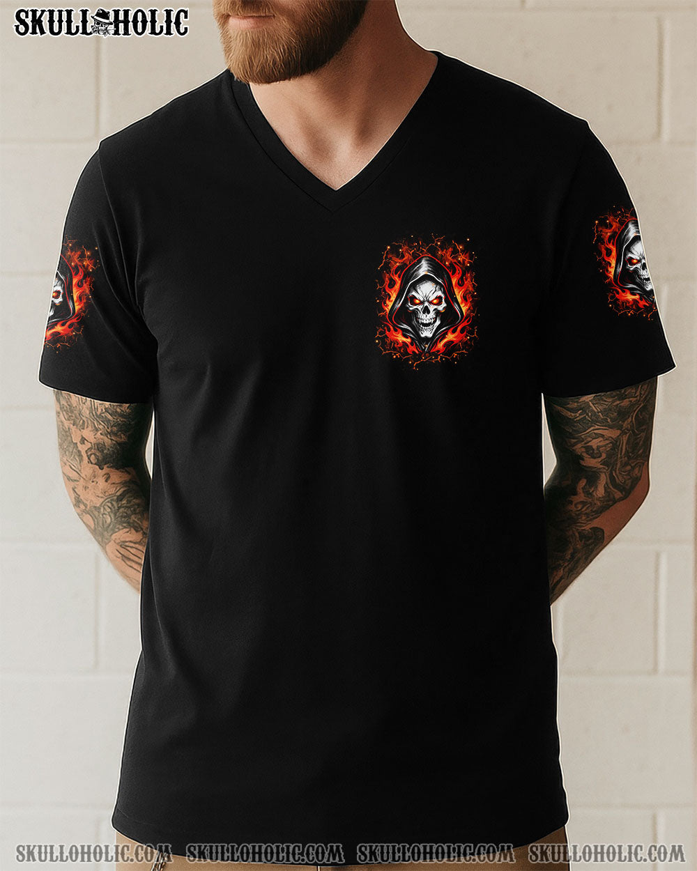 BLISSCORNERS I AM WHO I AM SKULL REAPER ALL OVER PRINT