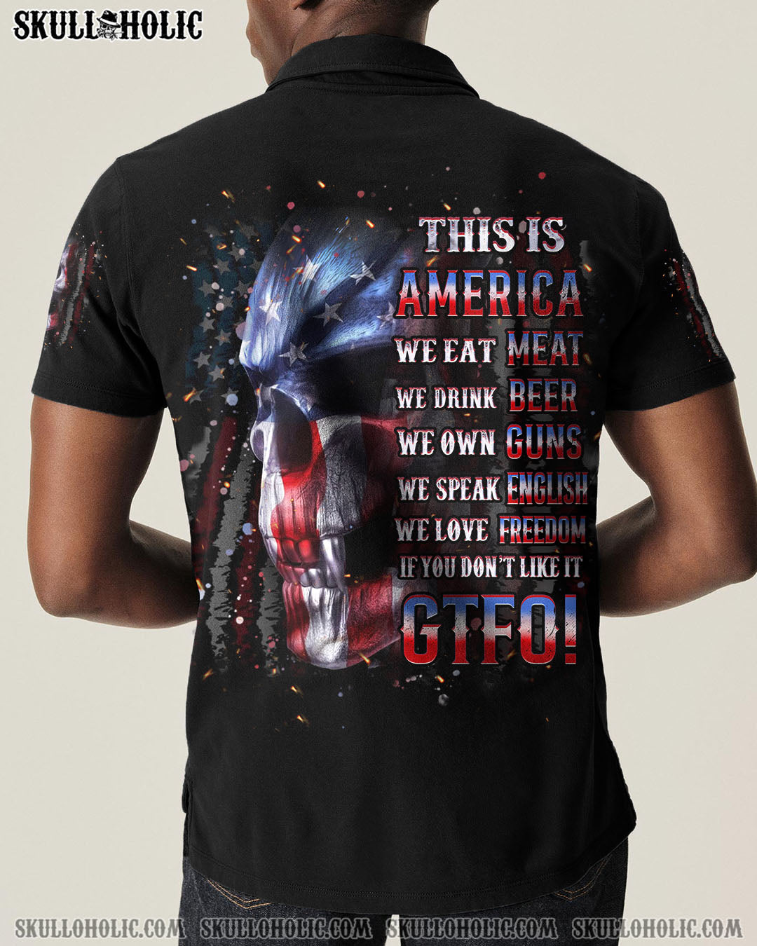BLISSCORNERS THIS IS AMERICA SKULL ALL OVER PRINT