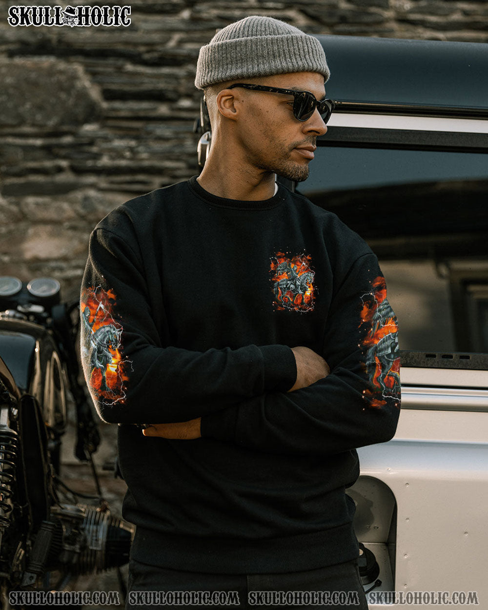 BLISSCORNERS AS I WALK THROUGH THE VALLEY SKULL REAPER ALL OVER PRINT