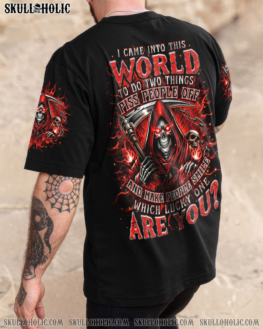 BLISSCORNERS WHICH LUCKY ONE ARE YOU SKULL ALL OVER PRINT