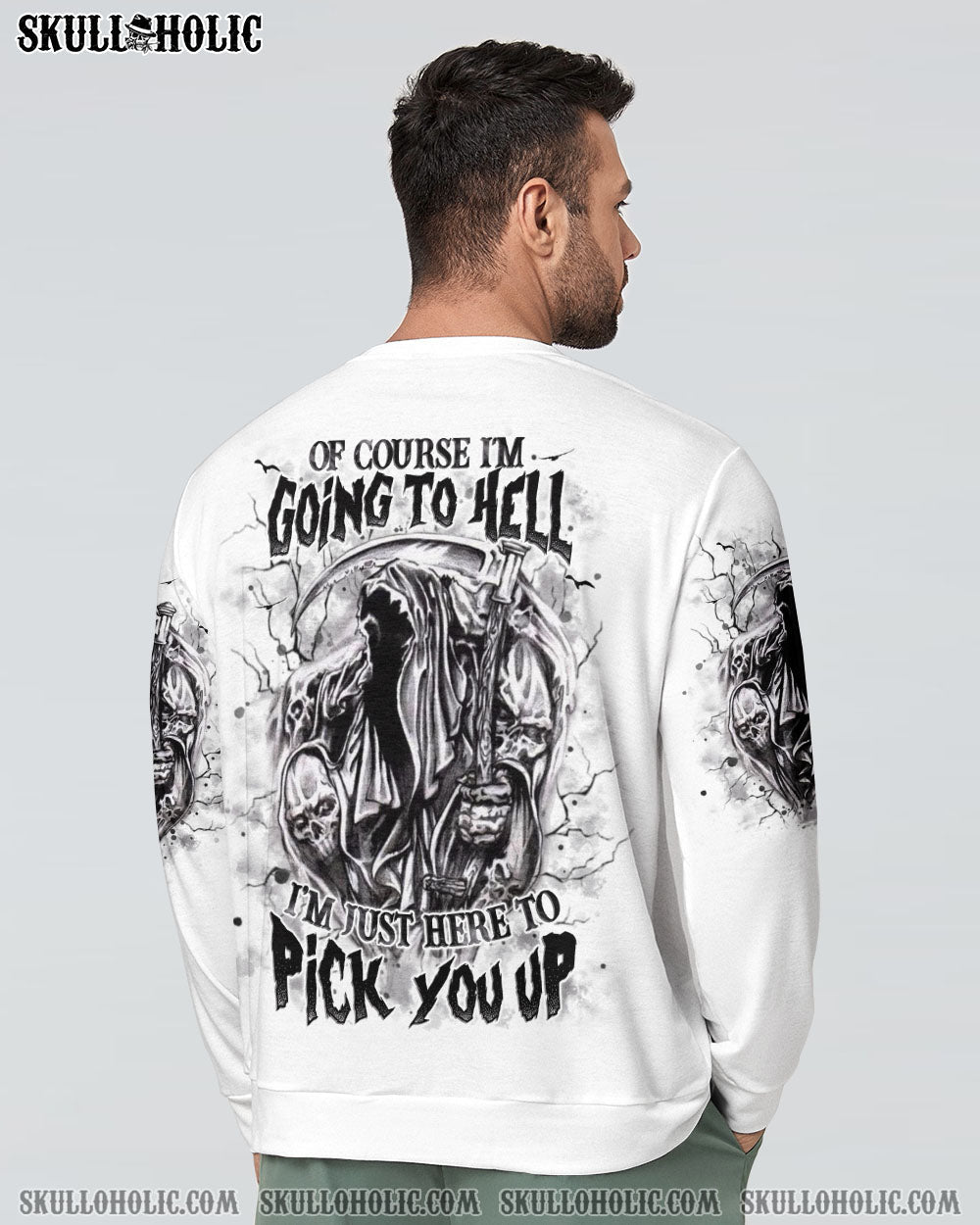 BLISSCORNERS OF COURSE I'M GOING TO HELL SKULL ALL OVER PRINT