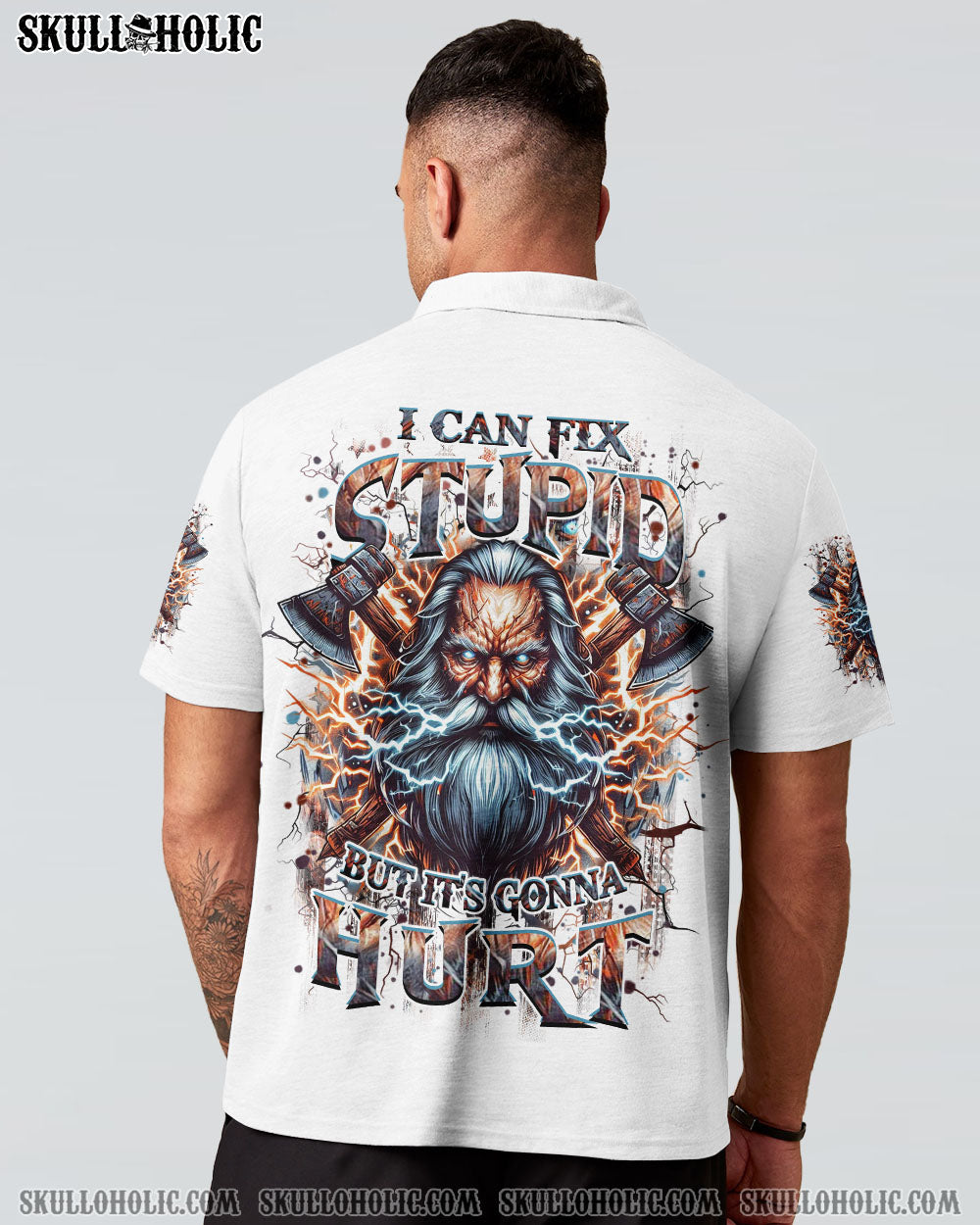 BLISSCORNERS I CAN FIX STUPID BUT IT'S GONNA HURT OLD SKULL ALL OVER PRINT