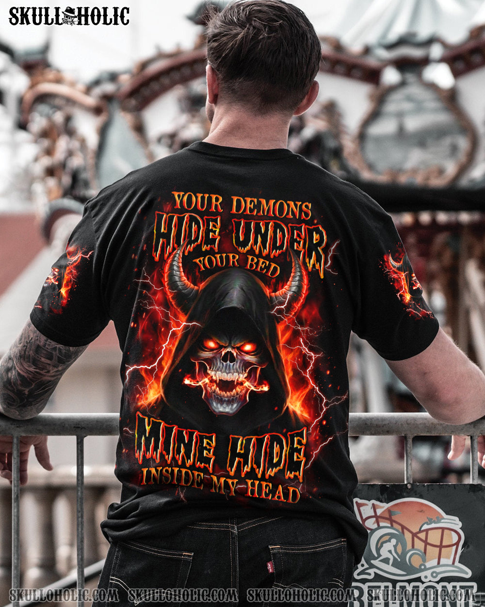 BLISSCORNERS YOUR DEMONS HIDE UNDER YOUR BED ALL OVER PRINT