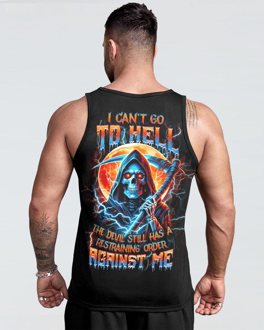 BLISSCORNERS I CAN'T GO TO HELL SKULL REAPER ALL OVER PRINT