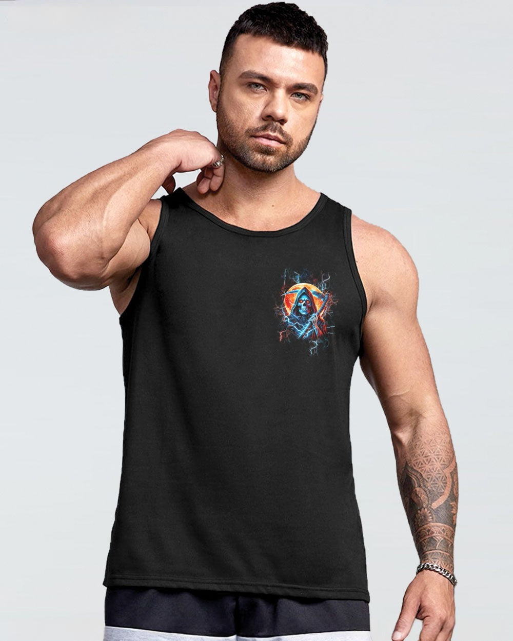 BLISSCORNERS I CAN'T GO TO HELL SKULL REAPER ALL OVER PRINT