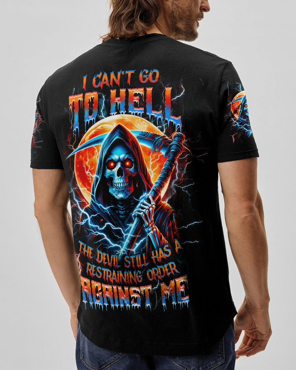 BLISSCORNERS I CAN'T GO TO HELL SKULL REAPER ALL OVER PRINT