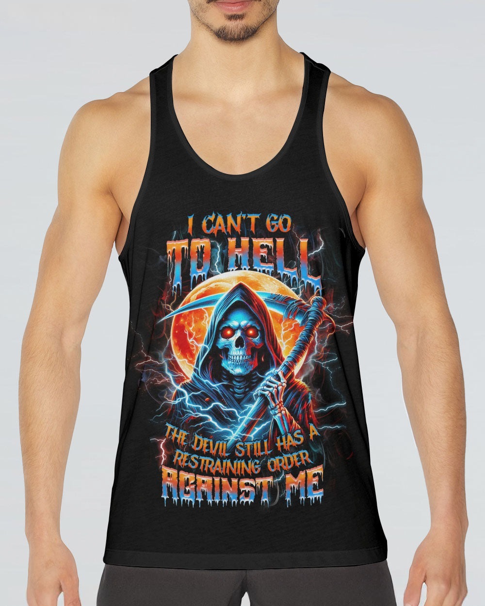 BLISSCORNERS I CAN'T GO TO HELL SKULL REAPER ALL OVER PRINT
