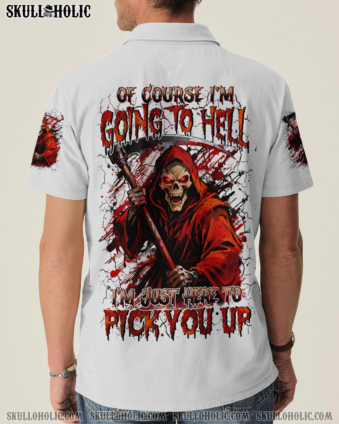 BLISSCORNERS OF COURSE I'M GOING TO HELL SKULL ALL OVER PRINT