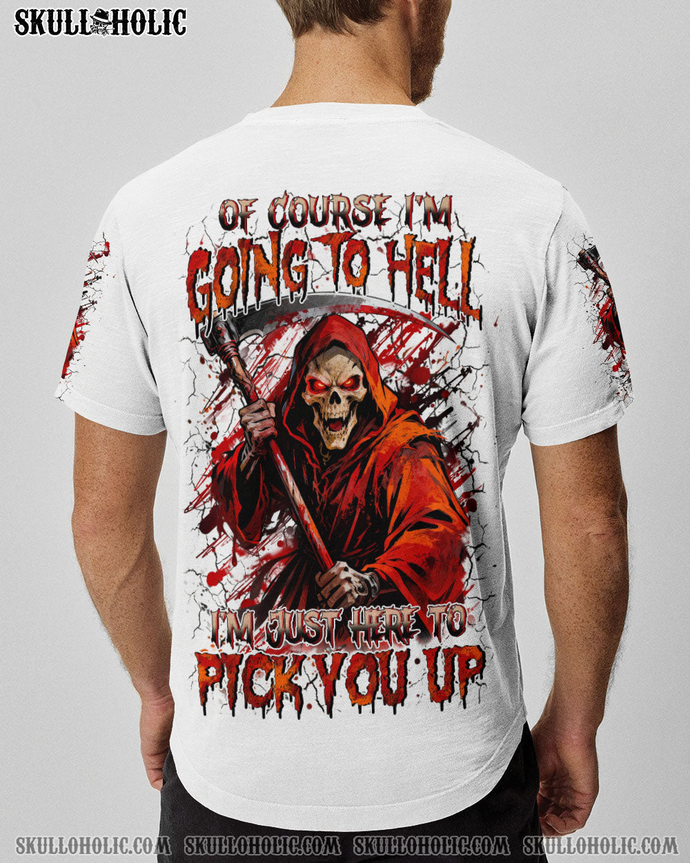 BLISSCORNERS OF COURSE I'M GOING TO HELL SKULL ALL OVER PRINT