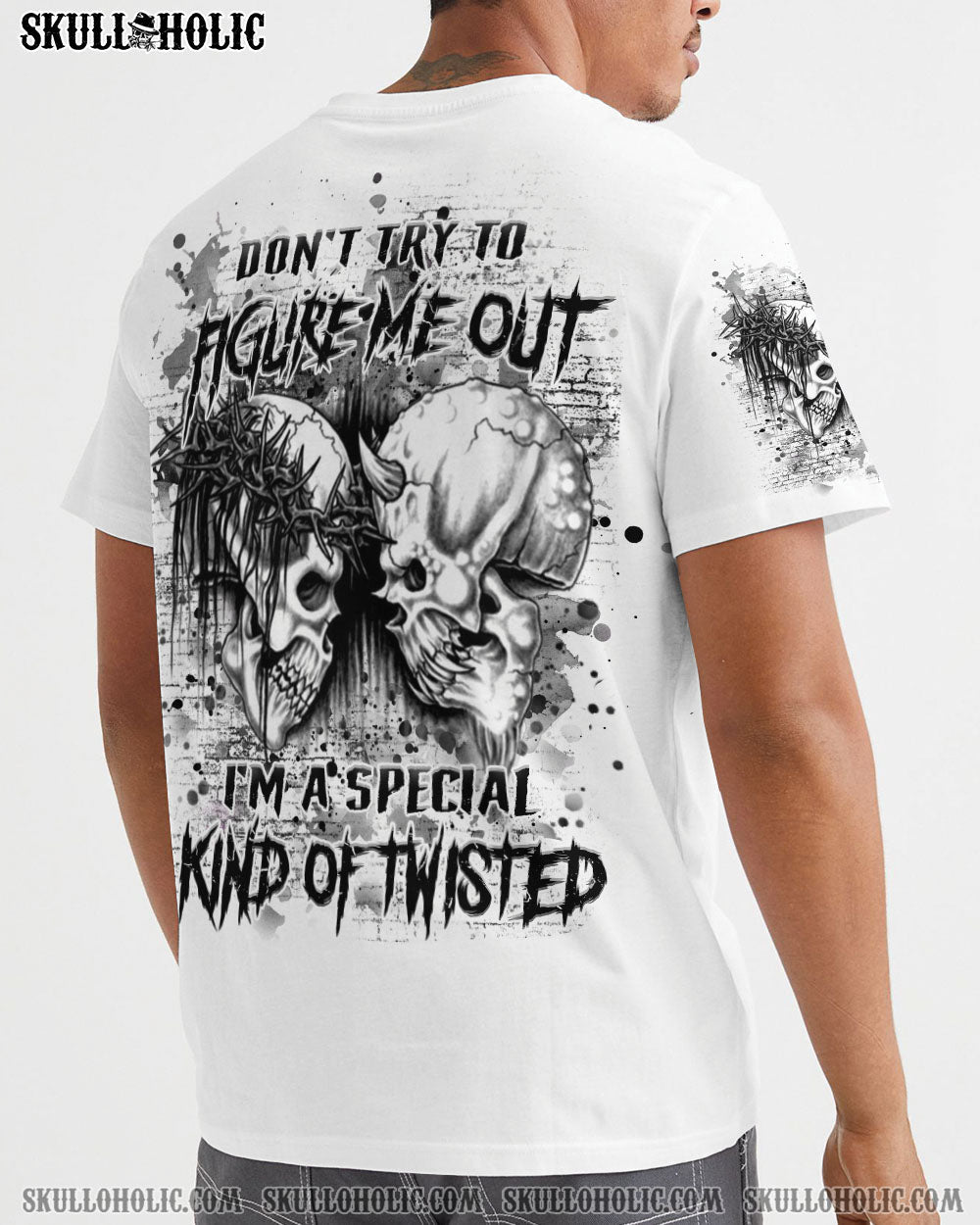 BLISSCORNERS DON'T TRY TO FIGURE ME OUT SKULL ALL OVER PRINT