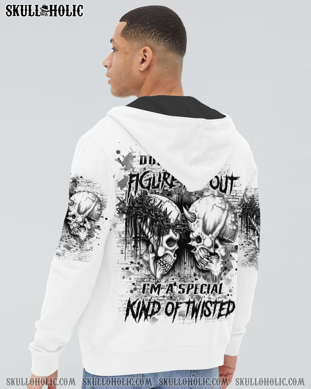 BLISSCORNERS DON'T TRY TO FIGURE ME OUT SKULL ALL OVER PRINT