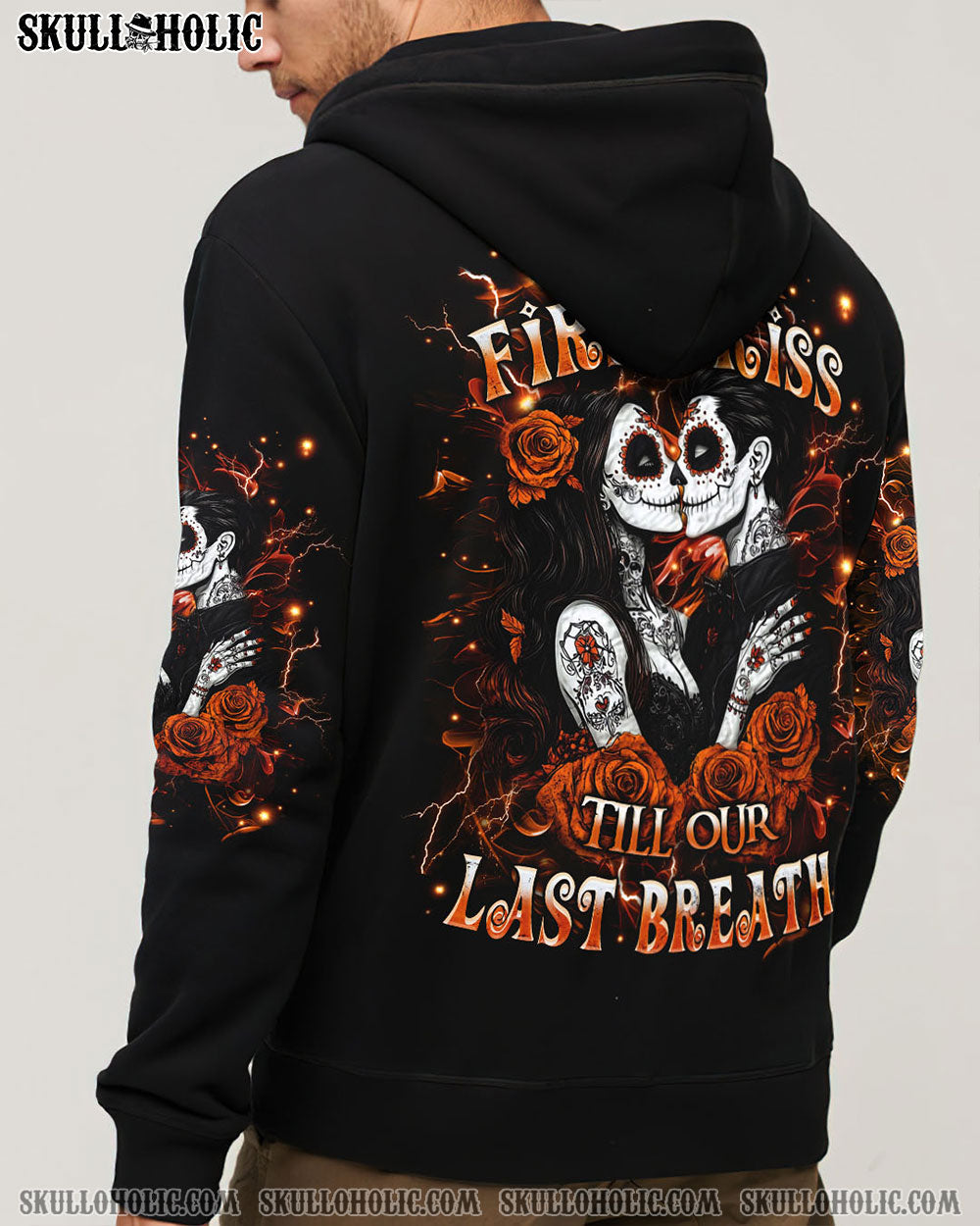 BLISSCORNERS FROM OUR FIRST KISS SKULL COUPLE ALL OVER PRINT