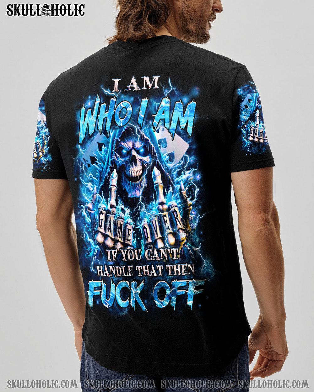 BLISSCORNERS I AM WHO I AM SKULL REAPER ALL OVER PRINT