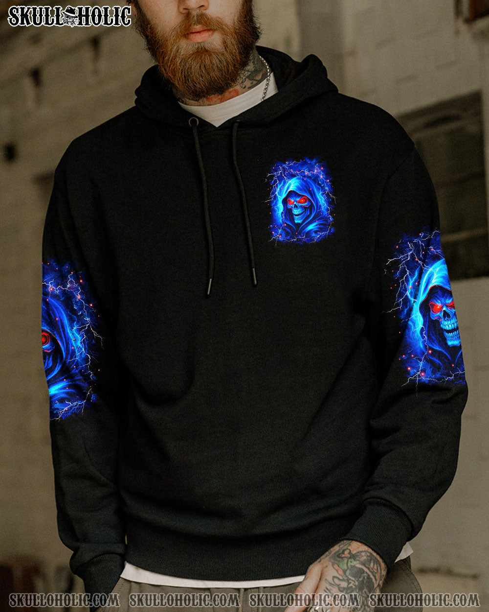 BLISSCORNERS I AM WHO I AM SKULL REAPER ALL OVER PRINT