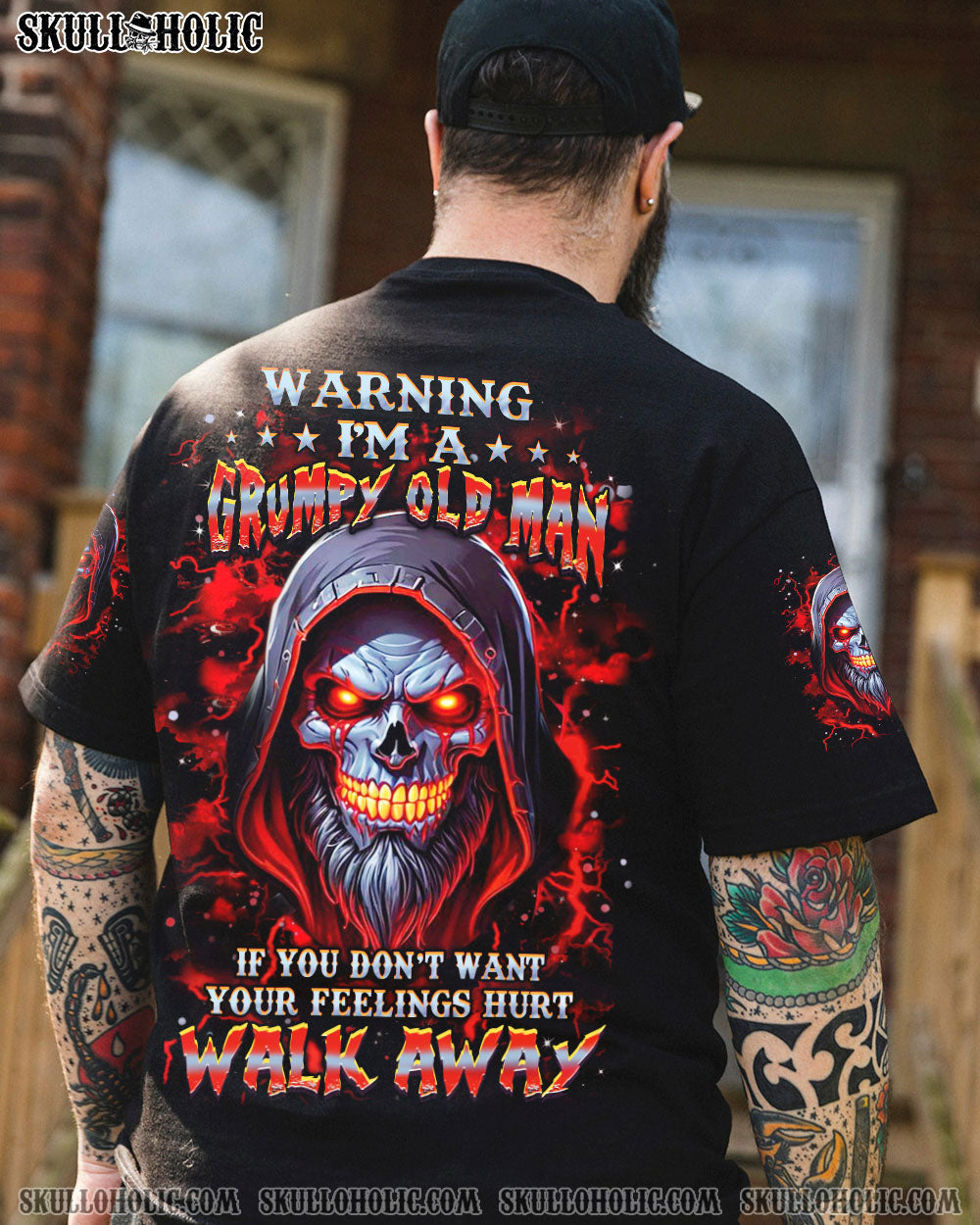 BLISSCORNERS WARNING I'M A GRUMPY OLD MAN ALL OVER PRINT
