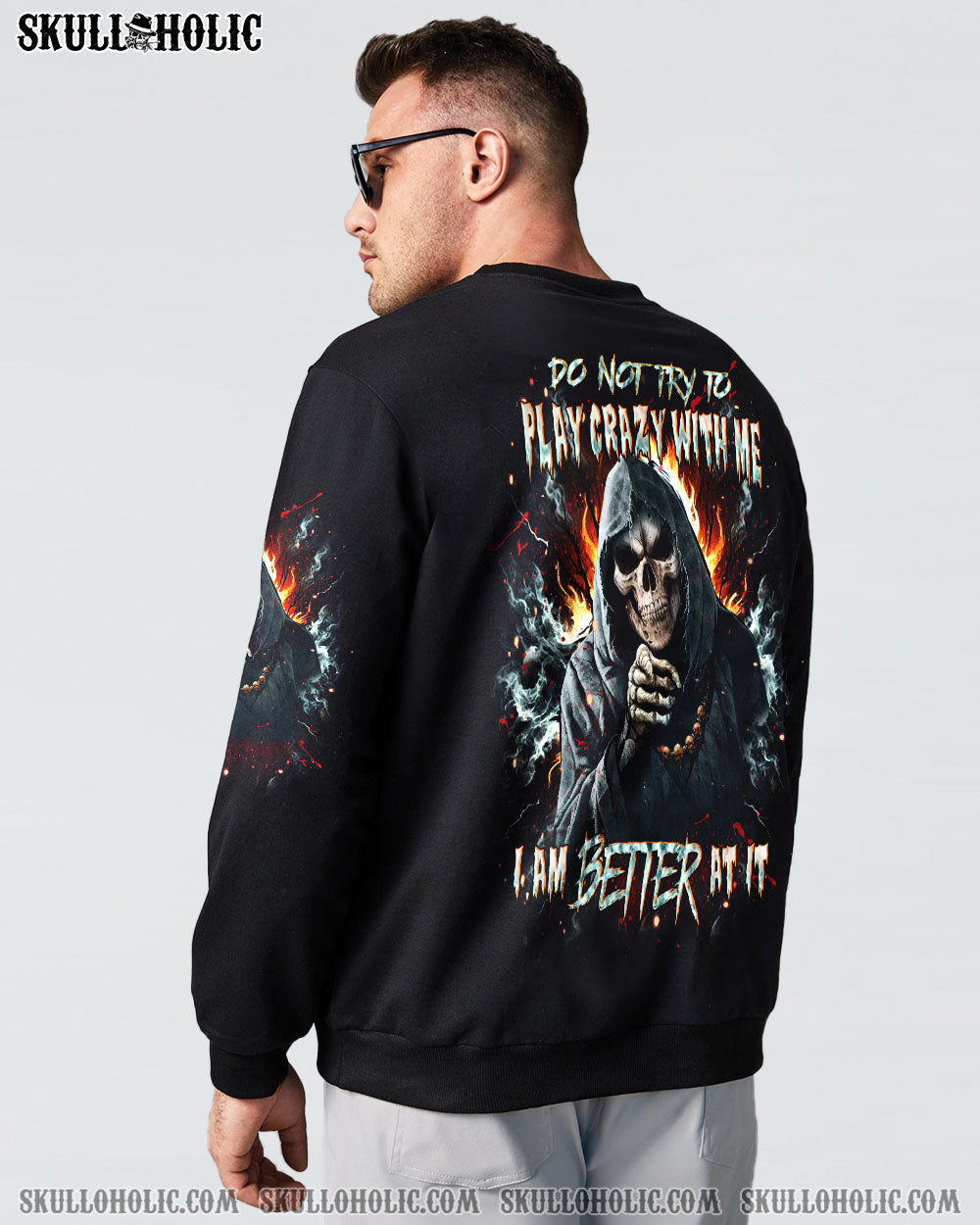 BLISSCORNERS DO NOT TRY TO PLAY CRAZY WITH ME ALL OVER PRINT