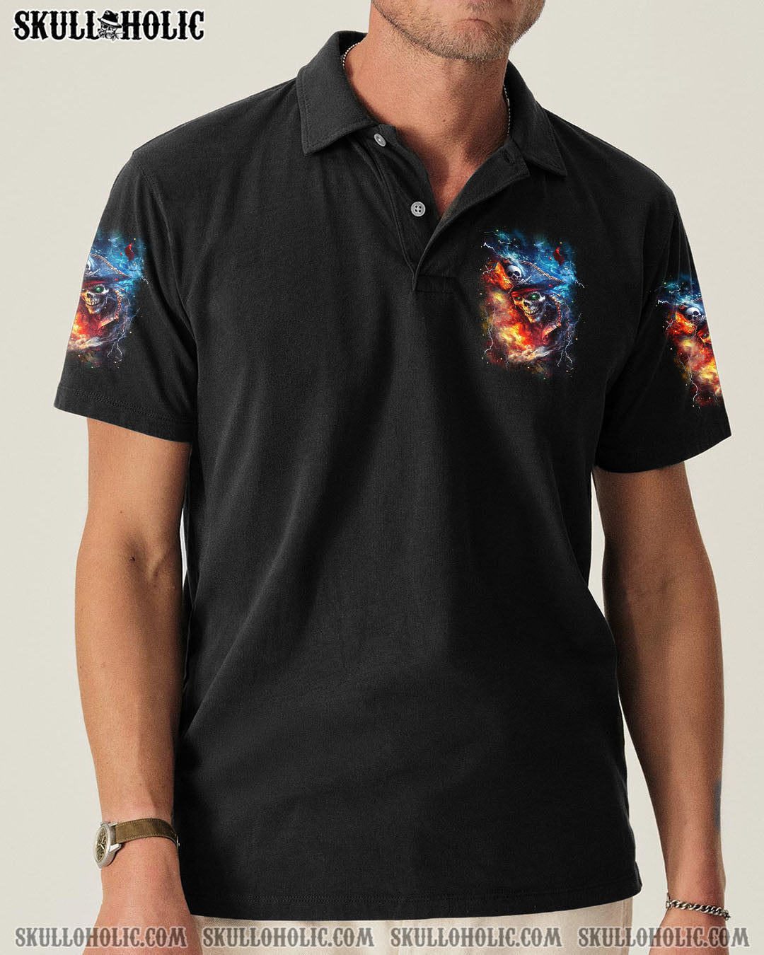 BLISSCORNERS WHEN I WAS BORN PIRATE SKULL ALL OVER PRINT