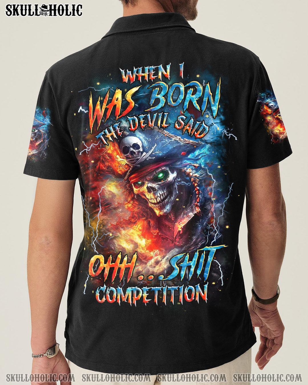 BLISSCORNERS WHEN I WAS BORN PIRATE SKULL ALL OVER PRINT
