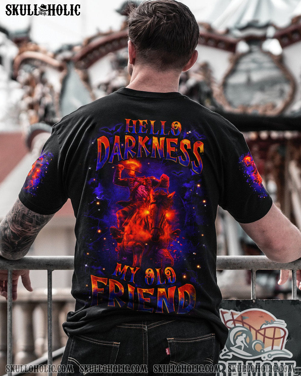 BLISSCORNERS HELLO DARKNESS MY OLD FRIEND HALLOWEEN ALL OVER PRINT