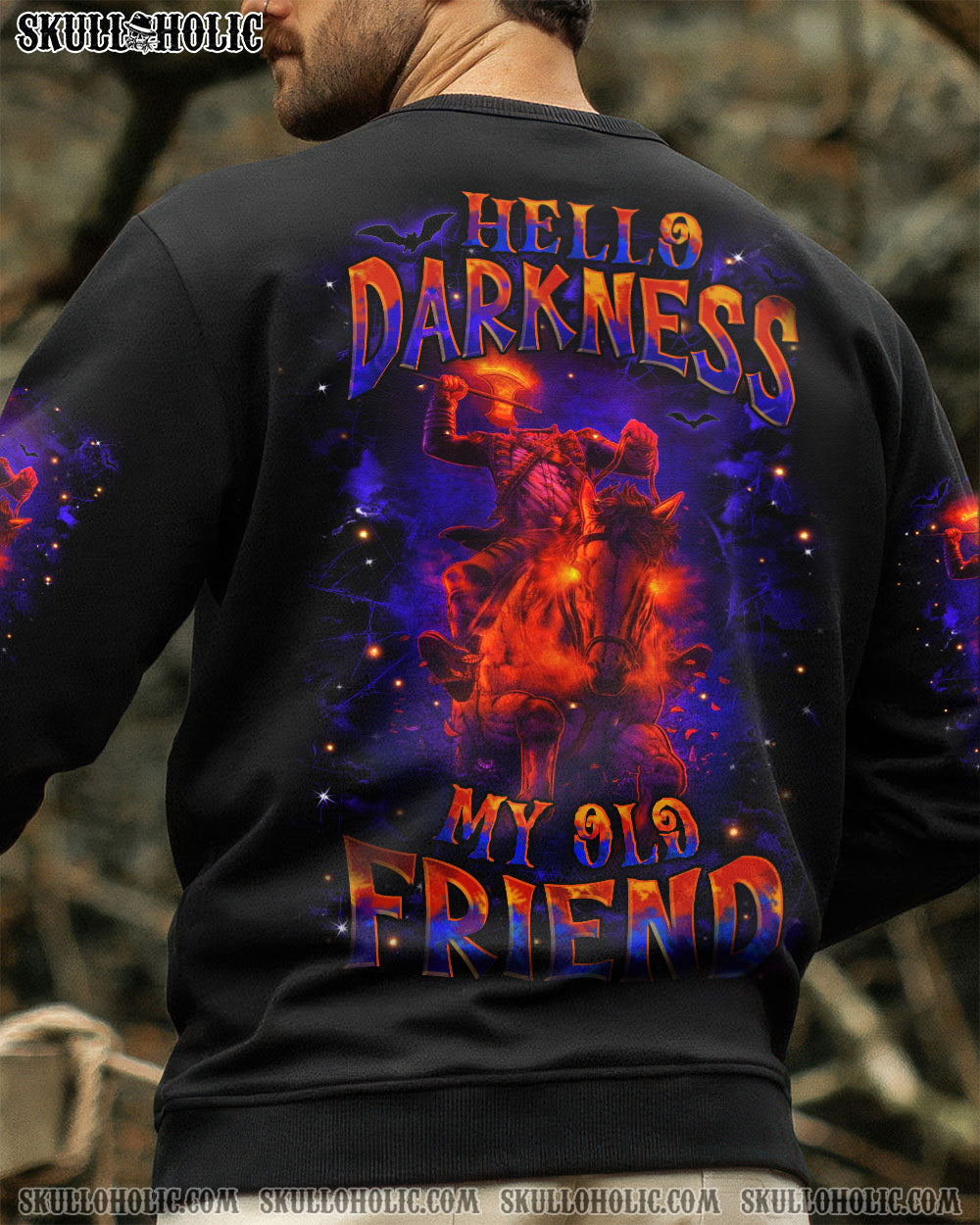 BLISSCORNERS HELLO DARKNESS MY OLD FRIEND HALLOWEEN ALL OVER PRINT