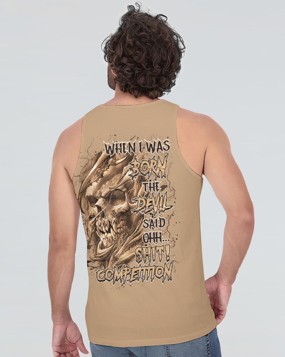 BLISSCORNERS WHEN I WAS BORN DEMON SKULL ALL OVER PRINT