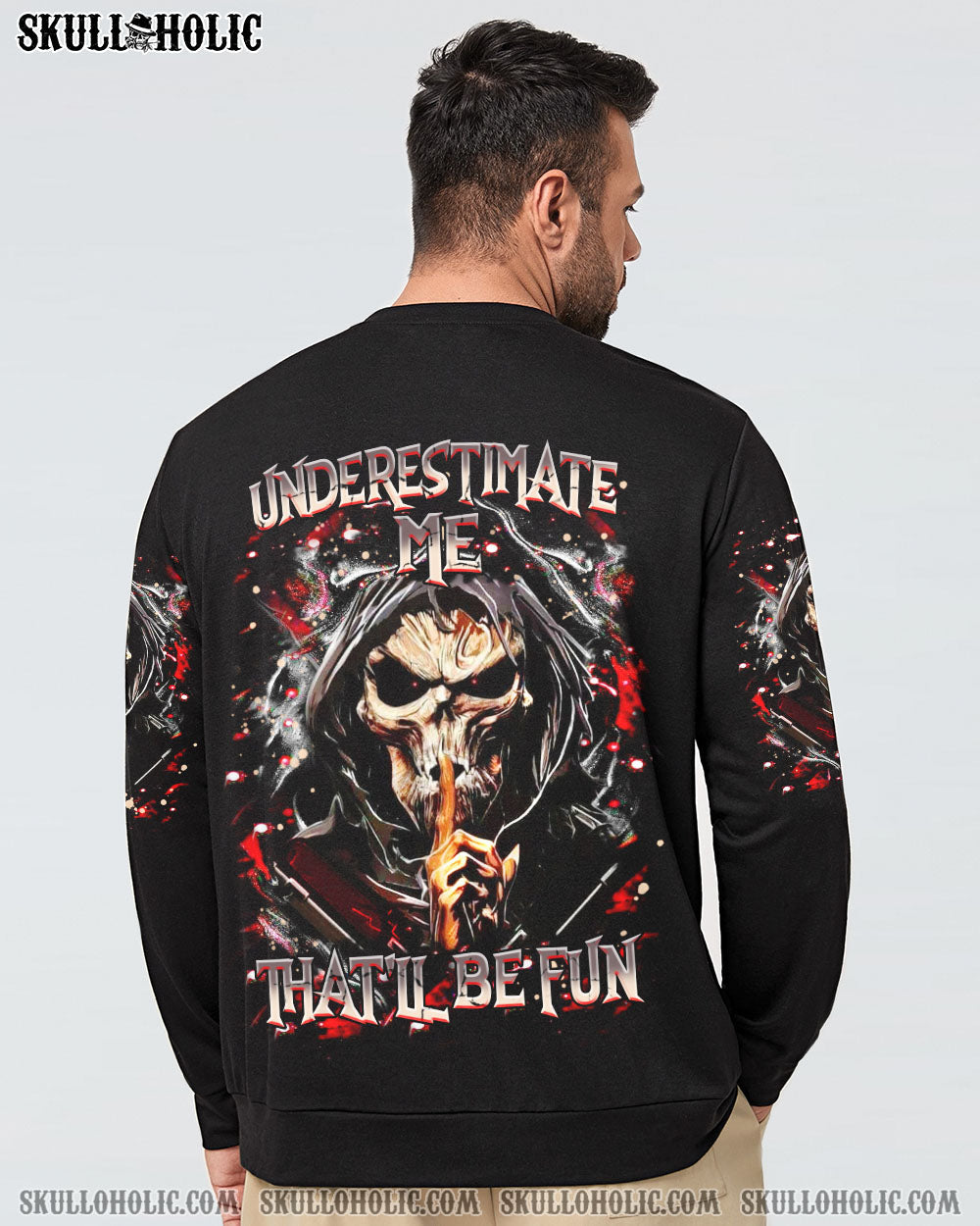 BLISSCORNERS UNDERESTIMATE ME THAT'LL BE FUN ALL OVER PRINT