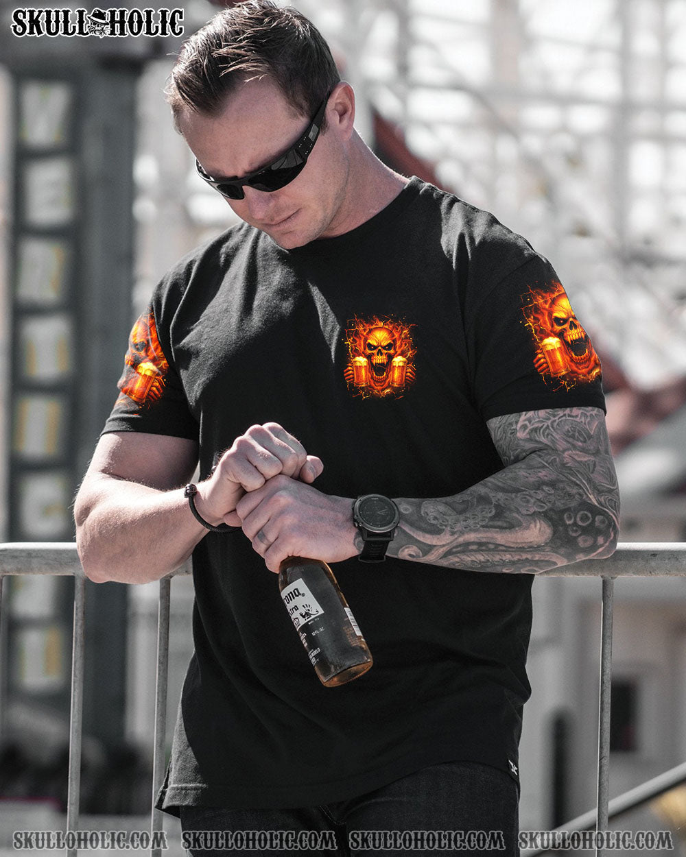 BLISSCORNERS ZERO F GIVEN SKULL BEER ALL OVER PRINT