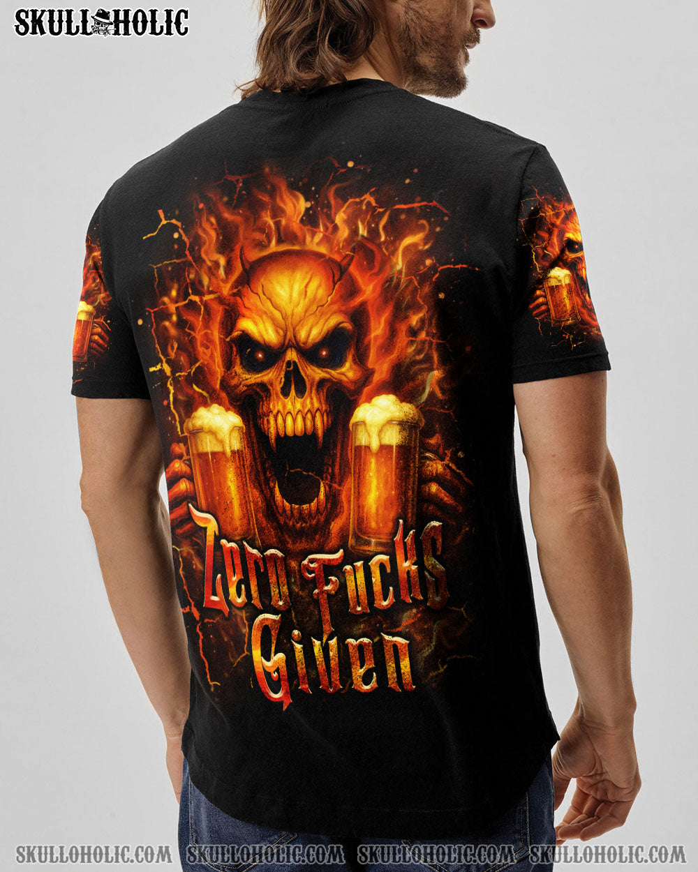 BLISSCORNERS ZERO F GIVEN SKULL BEER ALL OVER PRINT