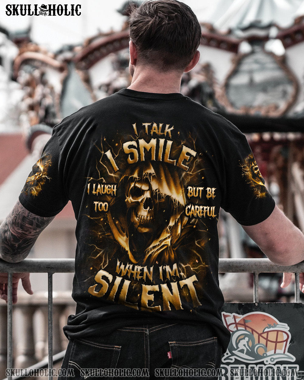 BLISSCORNERS BE CAREFUL WHEN I'M SILENT REAPER ALL OVER PRINT