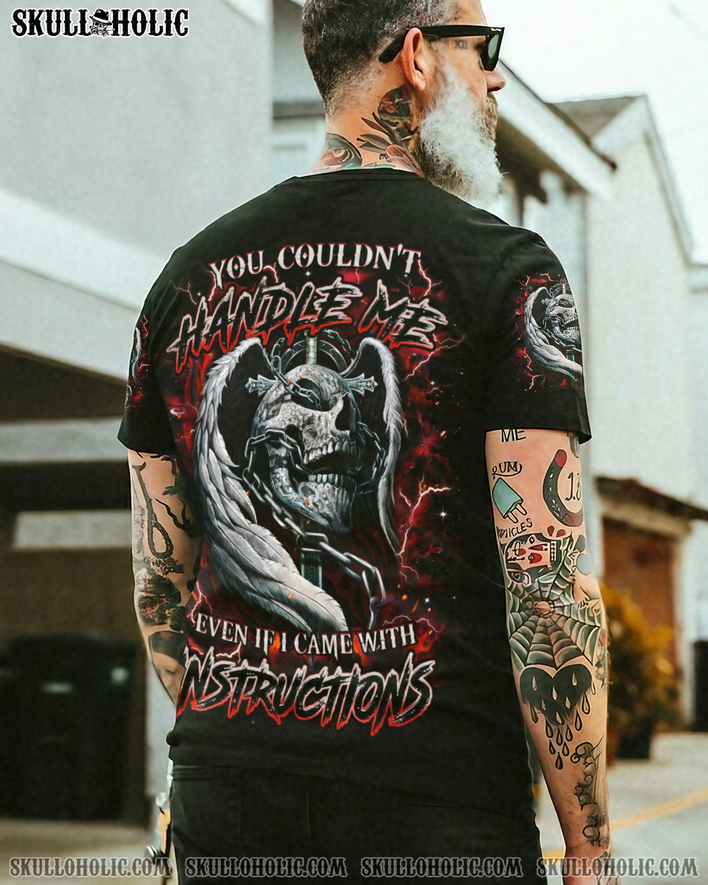 BLISSCORNERS YOU COULDN'T HANDLE ME SKULL ALL OVER PRINT