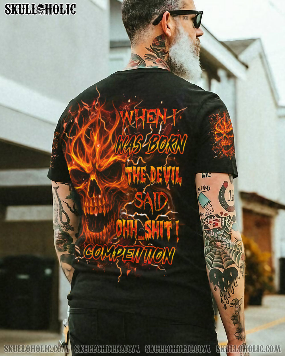 BLISSCORNERS WHEN I WAS BORN SKULL ALL OVER PRINT