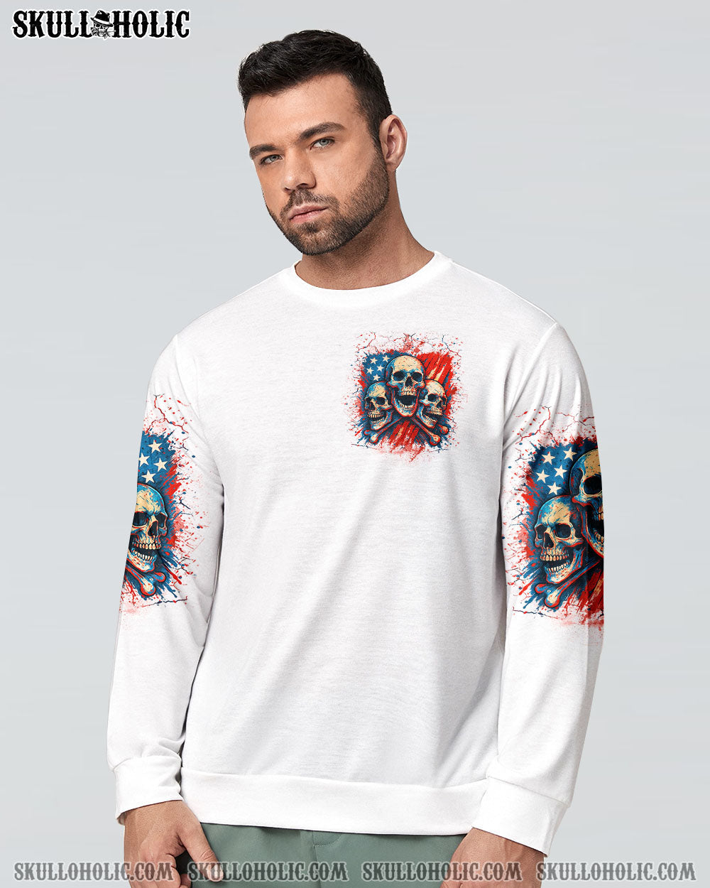BLISSCORNERS I HAVE 3 SIDES 3 SKULLS ALL OVER PRINT
