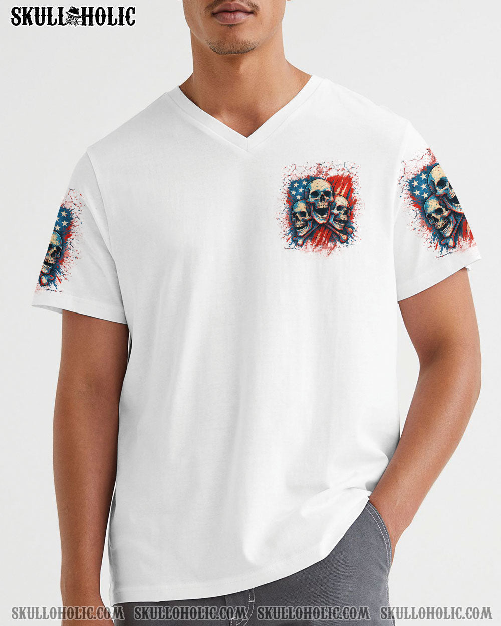 BLISSCORNERS I HAVE 3 SIDES 3 SKULLS ALL OVER PRINT