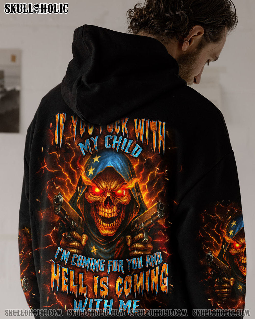BLISSCORNERS IF YOU F WITH MY CHILD ALL OVER PRINT