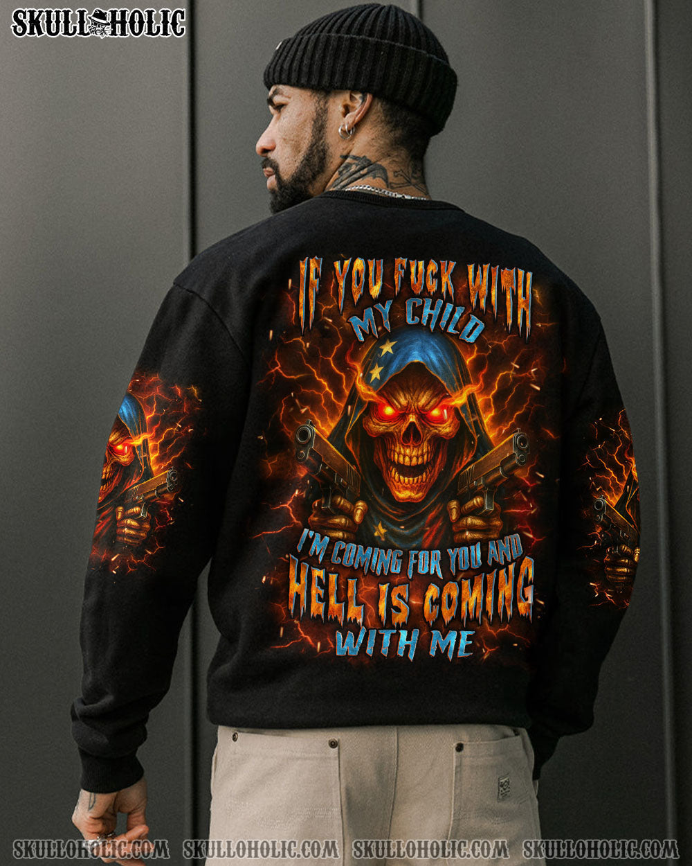 BLISSCORNERS IF YOU F WITH MY CHILD ALL OVER PRINT