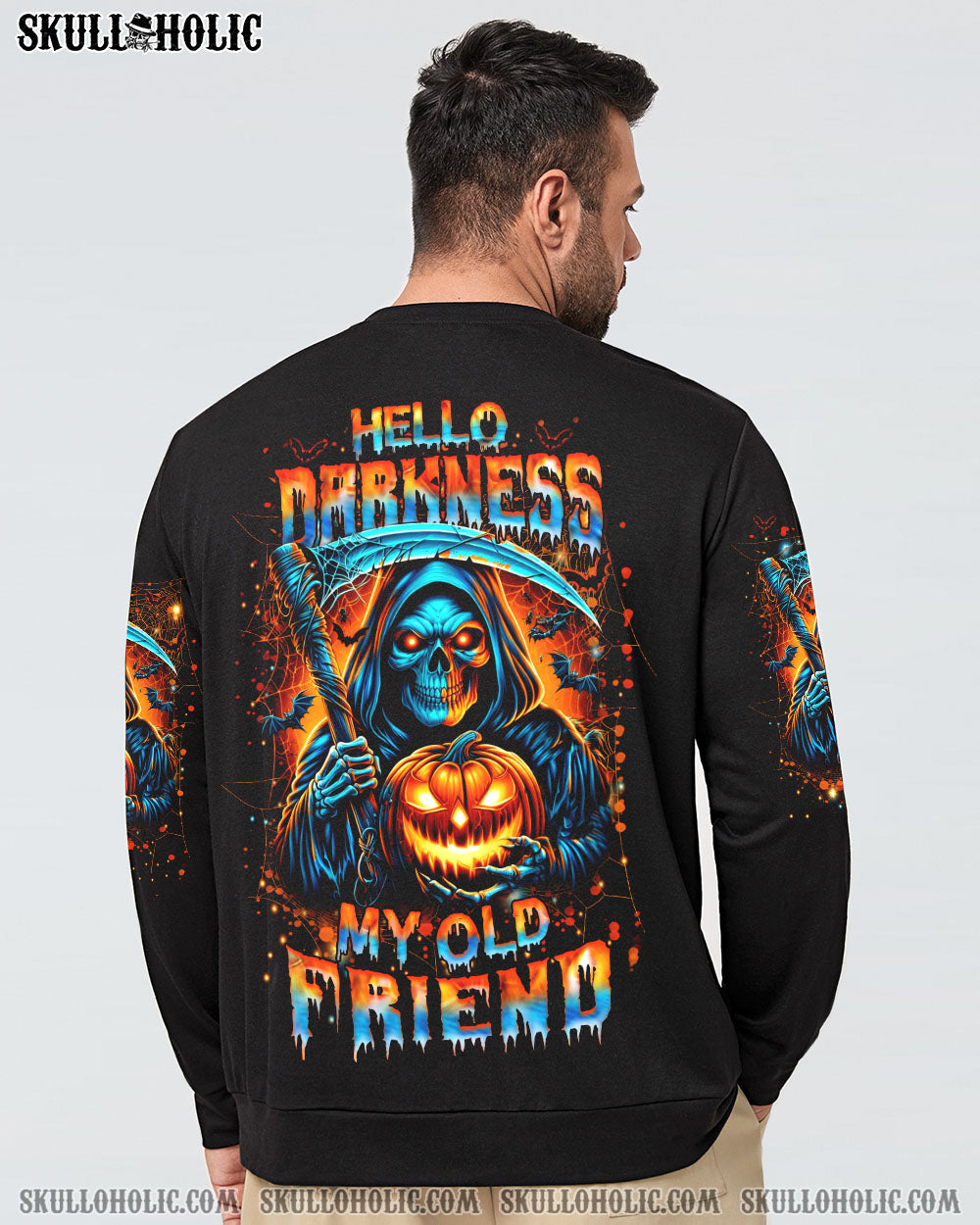 BLISSCORNERS HELLO DARKNESS MY OLD FRIEND HALLOWEEN ALL OVER PRINT