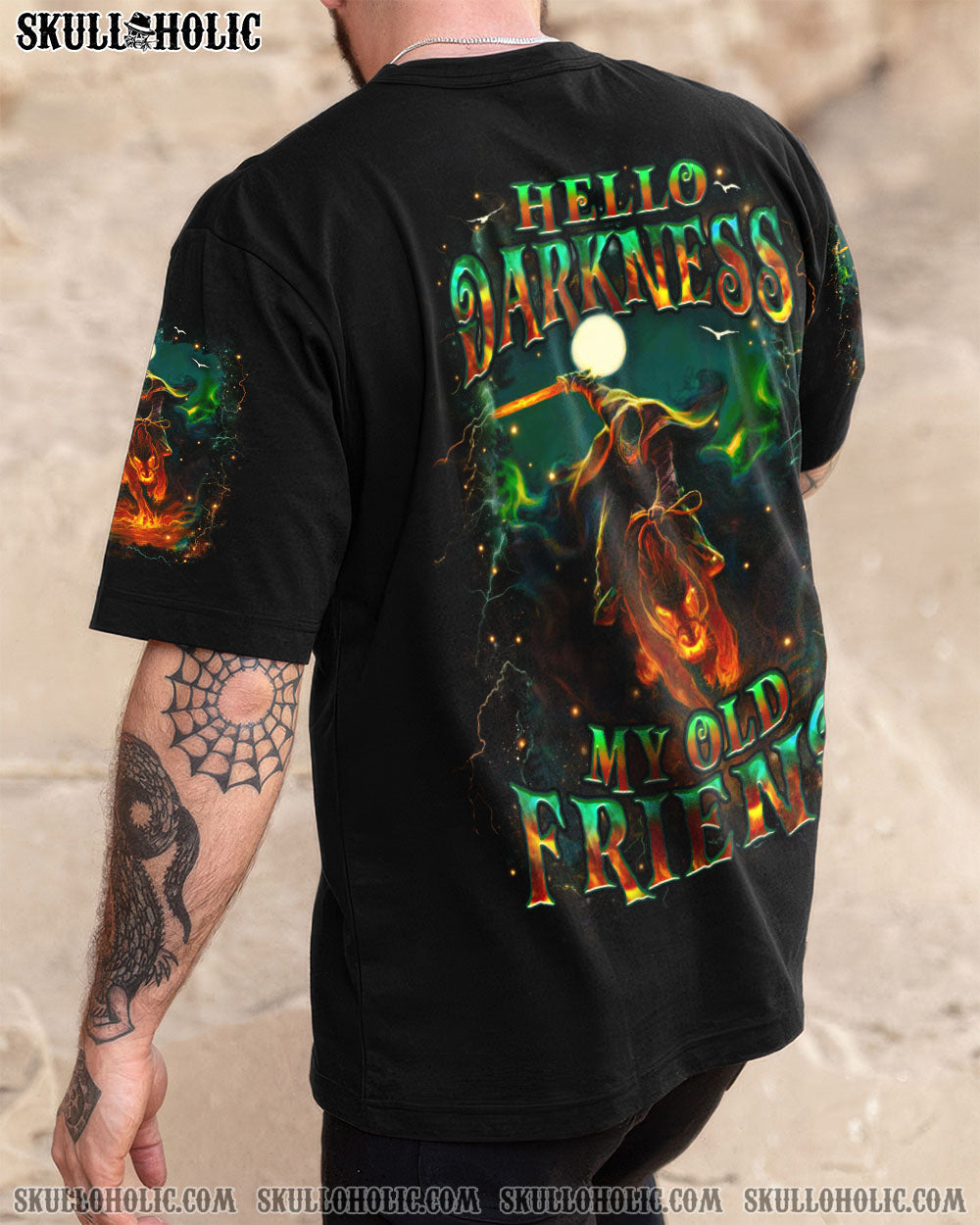 BLISSCORNERS HELLO DARKNESS MY OLD FRIEND HALLOWEEN ALL OVER PRINT
