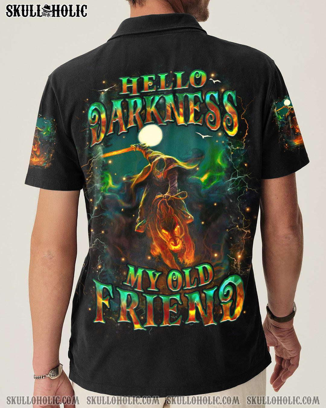 BLISSCORNERS HELLO DARKNESS MY OLD FRIEND HALLOWEEN ALL OVER PRINT