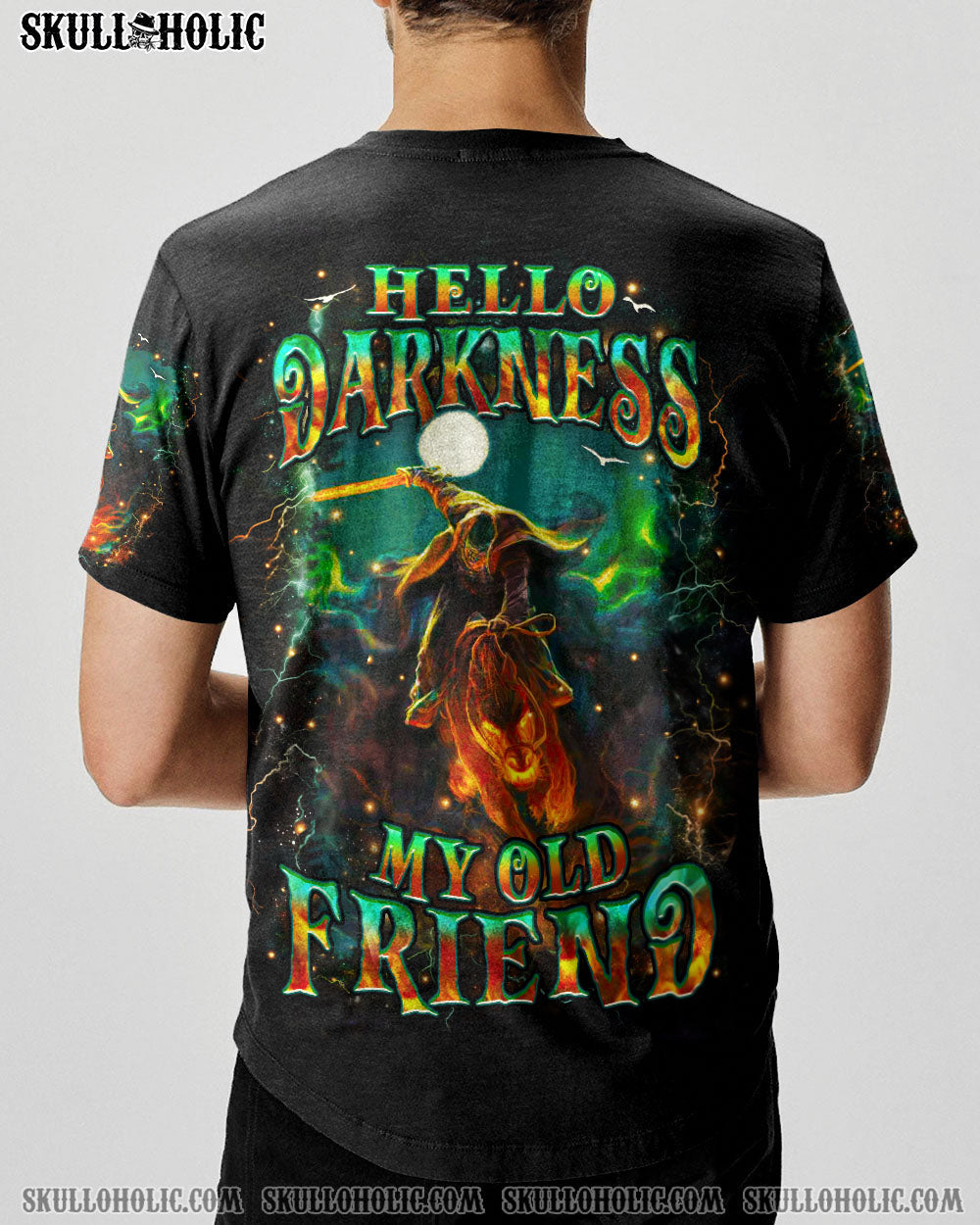 BLISSCORNERS HELLO DARKNESS MY OLD FRIEND HALLOWEEN ALL OVER PRINT