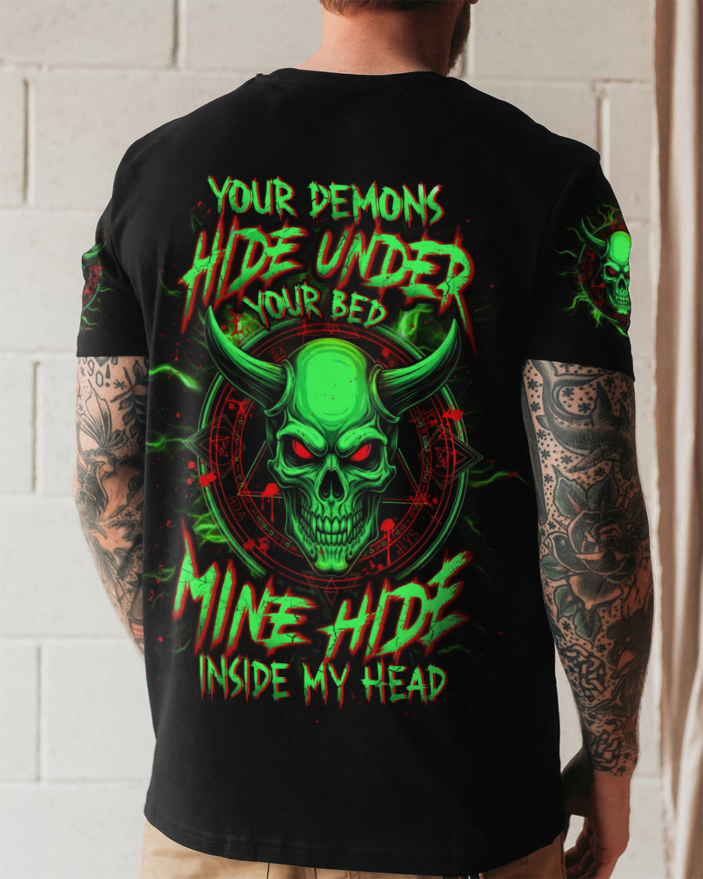 BLISSCORNERS YOUR DEMONS HIDE UNDER YOUR BED ALL OVER PRINT