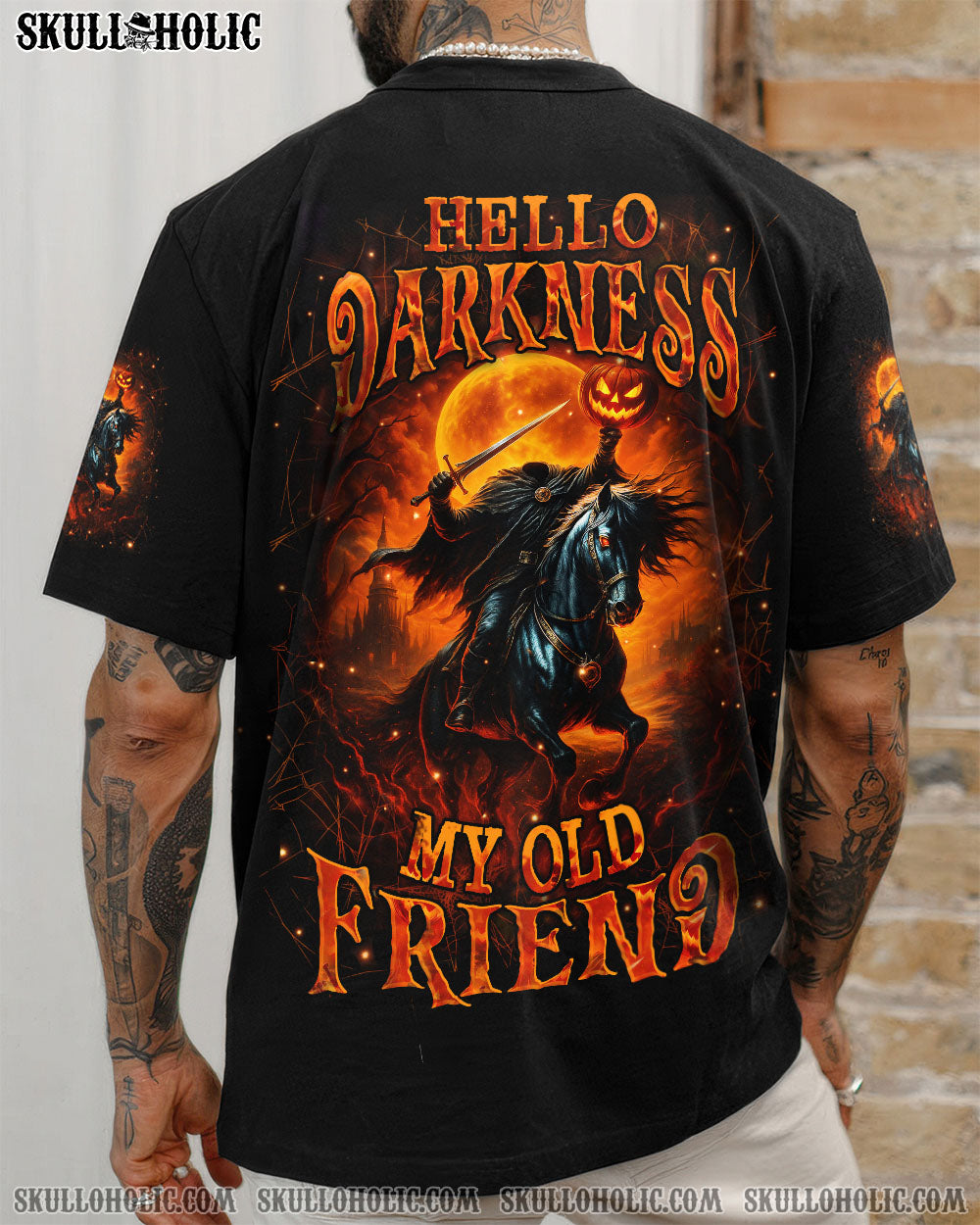 BLISSCORNERS HELLO DARKNESS MY OLD FRIEND HALLOWEEN ALL OVER PRINT